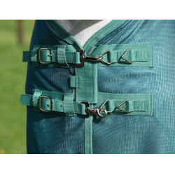 Couverture anti-mouches Weatherbeeta Green-Tec Combo Blanc / bleu libellule Multi-couleurs