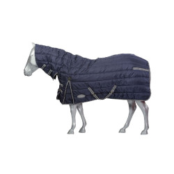 Couverture d'écurie Weatherbeeta Combo Channel Quilt II Bleu foncé / gris / blanc