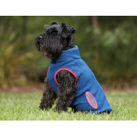 Weerbestendige fleece hondenhoes ComFiTec Marineblauw / rood
