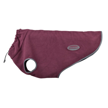 Weerbestendige fleece hondenhoes ComFiTec Bordeaux / grijs