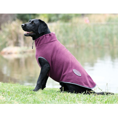 Couverture pour chien Weatherbeeta polaire ComFiTec Bordeaux / gris