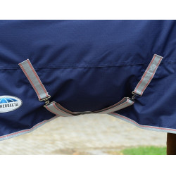 Couverture 220g Weatherbeeta avec Cou ComFiTec Essential Bleu marine / argent / rouge Couverture 220g Weatherbeeta avec Cou ComFiTec Essential Bleu marine / argent / rouge