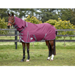 Couverture 0g Weatherbeeta avec Cou ComFiTec Plus Dynamic II Bordeaux / gris / blanc