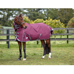 Couverture 0g Weatherbeeta avec Cou ComFiTec Plus Dynamic II Bordeaux / gris / blanc