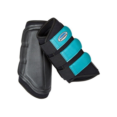 Guêtres de cross Weatherbeeta antérieur Noir / turquoise