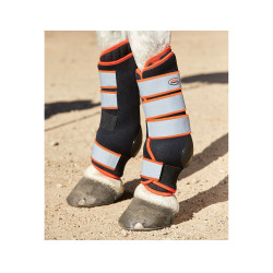 Guêtres de repos renforcées Weatherbeeta Therapy-Tec Noir / argent / rouge Guêtres de repos renforcées Weatherbeeta Therapy-Tec Noir / argent / rouge