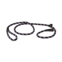 Hondenriem Weatherbeeta leer en touw Marine / bruin Blauw