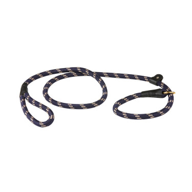 Hondenriem Weatherbeeta leer en touw Marine / bruin Blauw