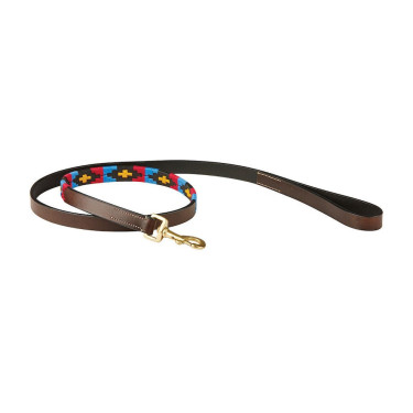 Laisse pour chien Weatherbeeta cuir Polo Marron cowdray / rose / bleu / jaune Multi-couleurs
