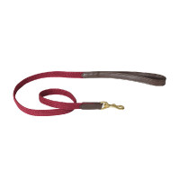 Laisse pour chien Weatherbeeta cuir tressé Marron / bordeaux