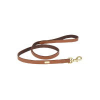 Weerbestendige leren hondenriem Tan Bruin