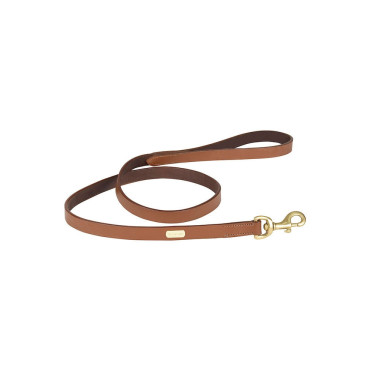 Weerbestendige leren hondenriem Tan Bruin