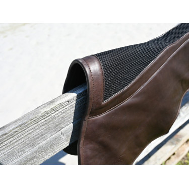 Anatomische Jump'In schokdemper van leer en vilt Zwart