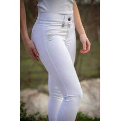 Pantalon d'équitation femme Jump'In Super X Blanc