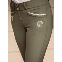 Junior rijbroek voor meisjes Marie Jump'In Kaki Groen