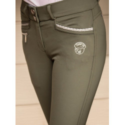 Pantalon d'équitation Junior fille Marie Jump'In Kaki