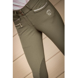 Pantalon d'équitation Junior fille Marie Jump'In Kaki