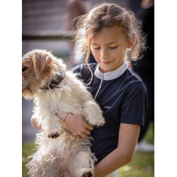 Wedstrijdpolo Jump'In korte mouwen Charlie Marine Marineblauw