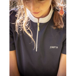 Wedstrijdpolo Jump'In korte mouwen Charlie Marine Marineblauw