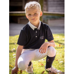 Polo de concours Jump'In manches courtes Gaston Marine Bleu marine Polo de concours Jump'In manches courtes Gaston Marine Bleu marine