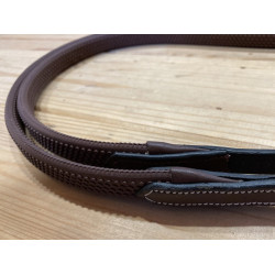Rênes caoutchouc 1/2 Jump'In One Havane Marron Rênes caoutchouc 1/2 Jump'In One Havane Marron
