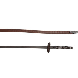 Rênes caoutchouc Jump'In 1/2 Havane Marron Rênes caoutchouc Jump'In 1/2 Havane Marron