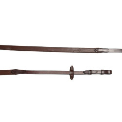 Rênes caoutchouc Jump'In simple Acajou Bordeaux