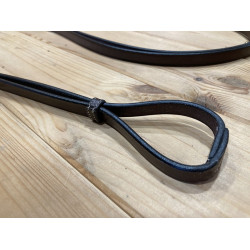 Rênes cuir lisse Jump'In Acajou Bordeaux