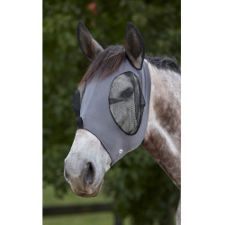 Masque anti-mouches Weatherbeeta Deluxe extensible Gris / noir Masque anti-mouches Weatherbeeta Deluxe extensible Gris / noir