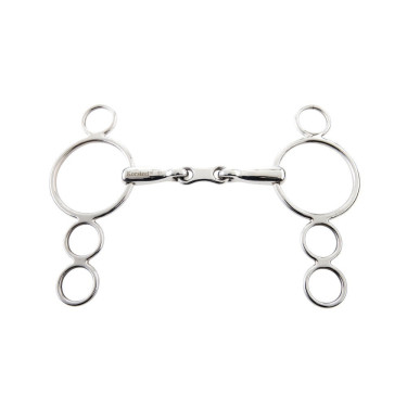 Mors double brisure à 3 anneaux Korsteel Mors double brisure à 3 anneaux Korsteel