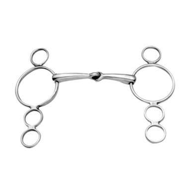 Hollandse stang met 3 ringen Korsteel Hollandse stang met 3 ringen Korsteel