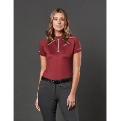 Polo manches courtes Weatherbeeta Victoria Premium femme Bordeaux Polo manches courtes Weatherbeeta Victoria Premium femme Bordeaux