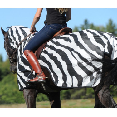 Couverture anti-mouches Zebra Bucas Buzz-Off Riding Couverture anti-mouches Zebra Bucas Buzz-Off Riding