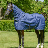 Staldeken Bucas Quilt 150g Stay-Dry met hals Marineblauw