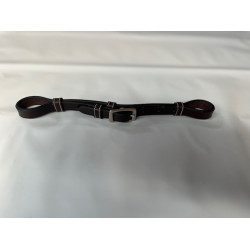 Gourmette cuir Jump'In pour hackamore Havane Marron Gourmette cuir Jump'In pour hackamore Havane Marron