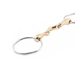 Mors 2 anneaux 70 mm Jump'In double brisure et passage de langue Mors 2 anneaux 70 mm Jump'In double brisure et passage de langue