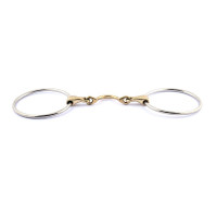 Mors 2 anneaux 90 mm Jump'In double brisure avec passage de langue
