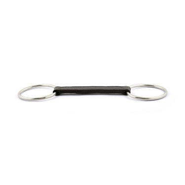 Mors Jump'In 2 ringen met rechte leren stang Mors Jump'In 2 ringen met rechte leren stang