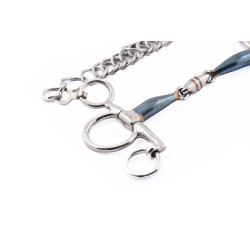 Pelham bit Jump'In kleine takken dubbele breuk blauw staal Pelham bit Jump'In kleine takken dubbele breuk blauw staal