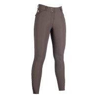 Pantalon HKM Marrakesh fond 1/1 en silicone Marron foncé