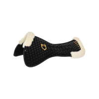 Amortisseur mémoire de forme et laine écologique avec grip en silicone et logo Equestro Noir Amortisseur mémoire de forme et laine écologique avec grip en silicone et logo Equestro Noir