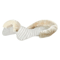 Amortisseur respirant en gel avec découpe en laine de mouton Acavallo Transparent / blanc