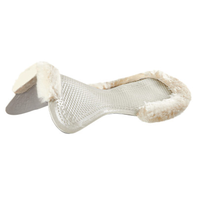 Amortisseur thérapeutique en gel découpe et bordure en laine de mouton avec Dri-Lex Acavallo Transparent / blanc