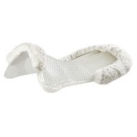 Therapeutische gel pad met achterverhoging in ecologische wol Acavallo Transparant / wit