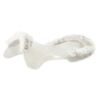 Amortisseur thérapeutique en gel réhausse avant en laine écologique Acavallo Transparent / blanc Amortisseur thérapeutique en gel réhausse avant en laine écologique Acavallo Transparent / blanc