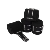 Ademende Diamond-polozwachtels per 4 Equestro Zwart Ademende Diamond-polozwachtels per 4 Equestro Zwart