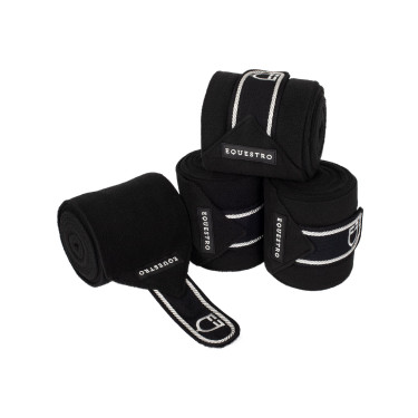 Bandes de polo respirantes Diamond par 4 Equestro Noir