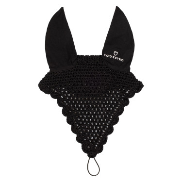 Katoenen vliegenmasker met bevestiging aan het halster Equestro Katoenen vliegenmasker met bevestiging aan het halster Equestro
