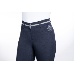 Pantalón Bloomsbury con asiento completo de silicona HKM Donkerblauw