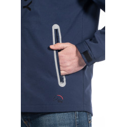 Blouson Softshell HKM homme Derby Bleu foncé